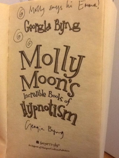 Molly Moon book signing photo